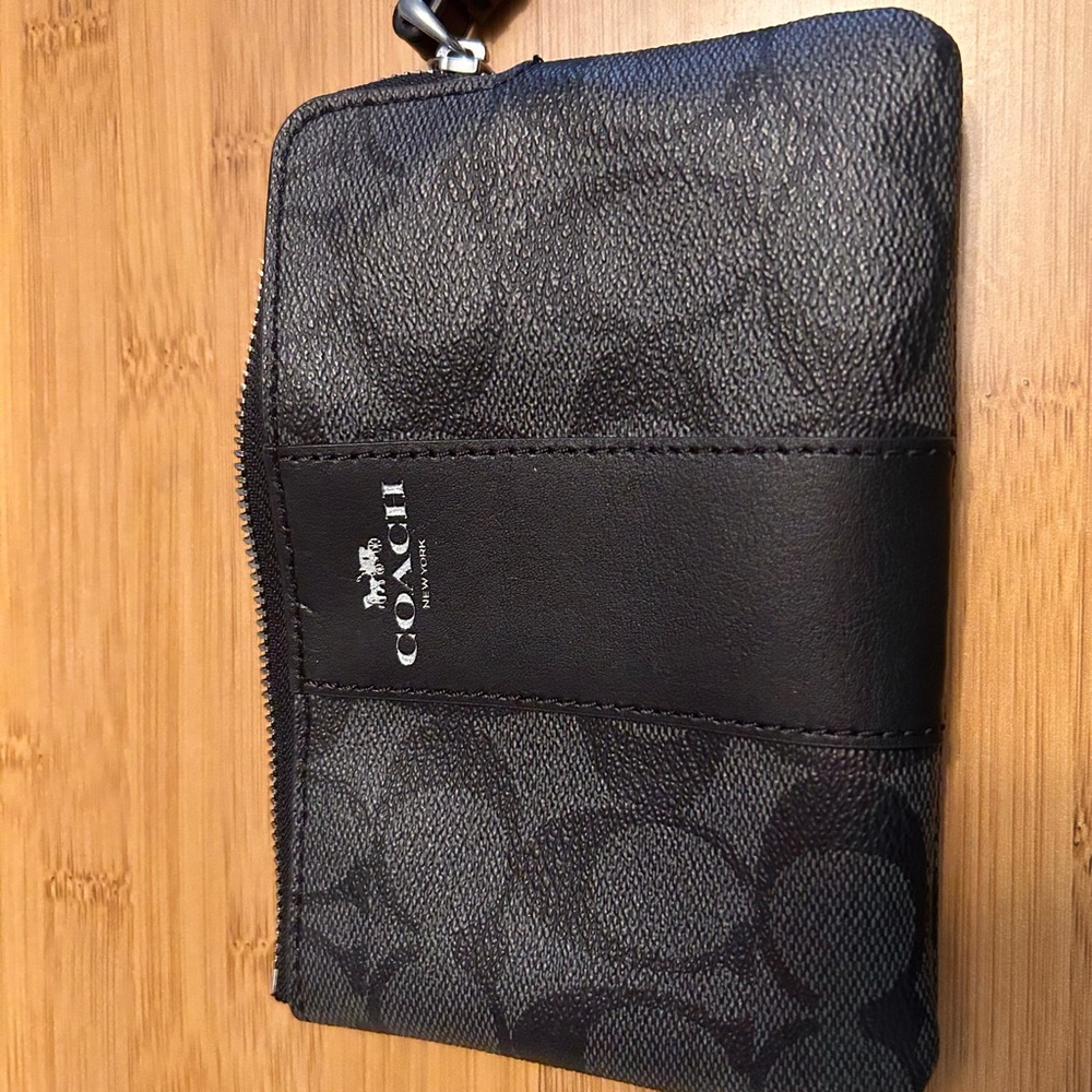 Coach Black and Gray small wristlet